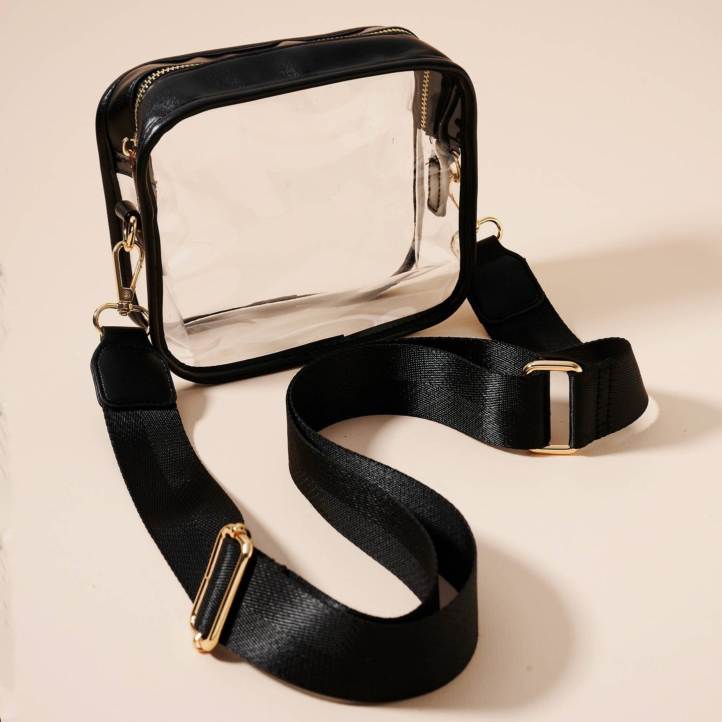 Clear Gameday Crossbody Bag – Stadium Approved: Black