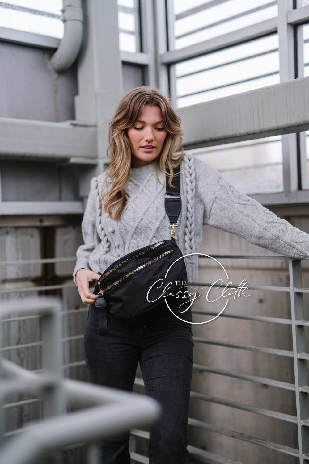 Fanny Pack Shoulder Sling Bag - Black