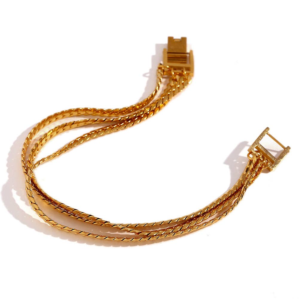 18K Gold Plated Stainless Steel Chain Bracelet