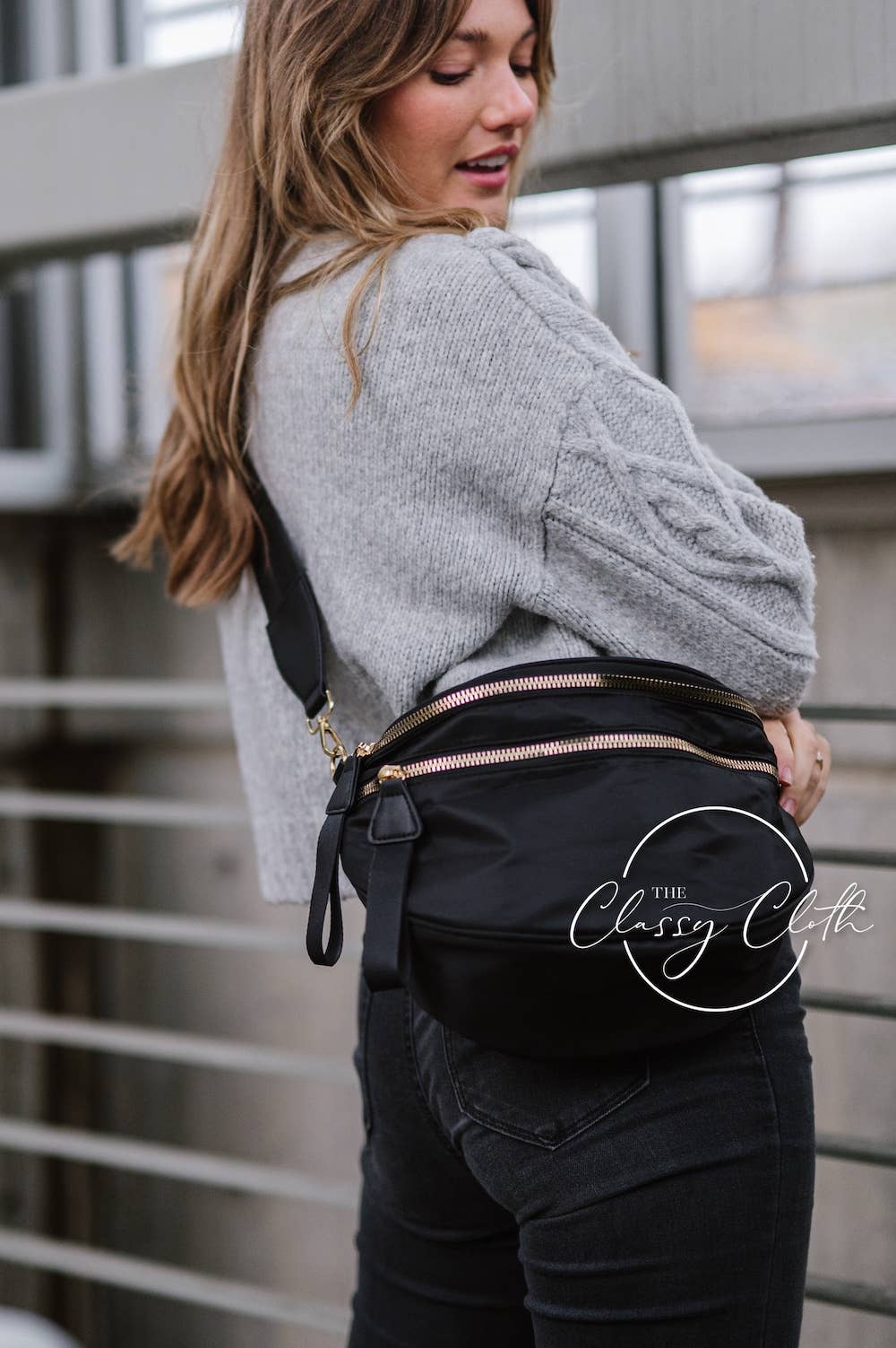 Fanny Pack Shoulder Sling Bag - Black