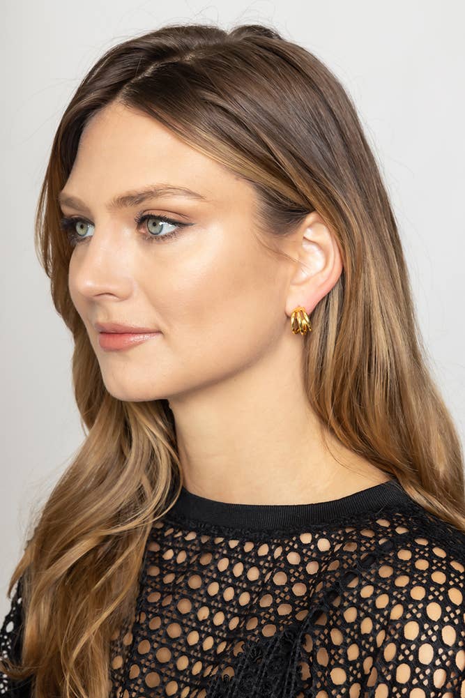 14K Gold Dipped Post: White Gold