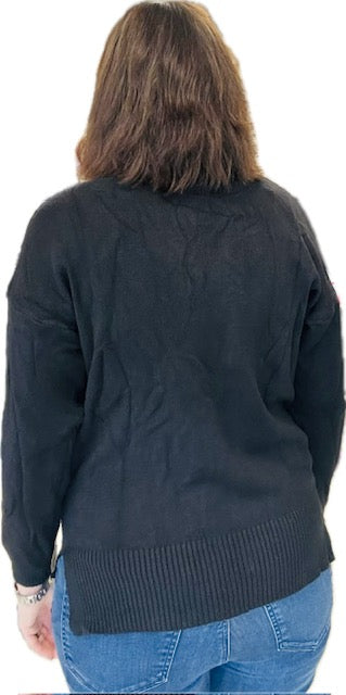 V-Neck Black Sweater