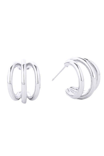 14K Gold Dipped Post: White Gold