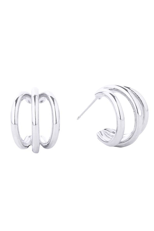 14K Gold Dipped Post: White Gold