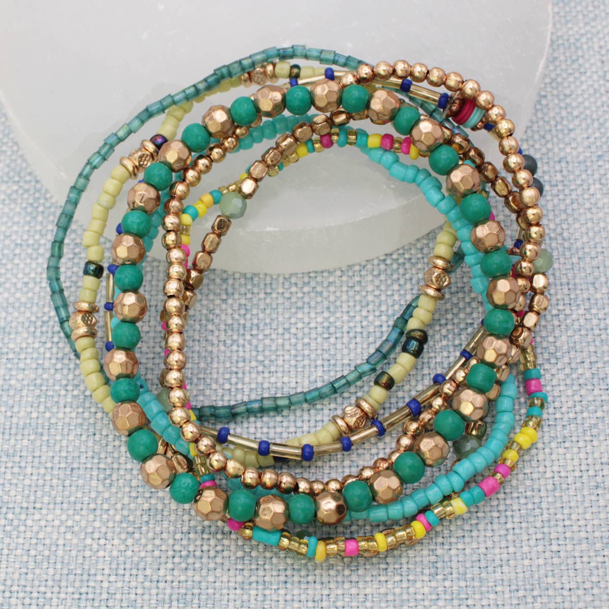 Summer Splash Bead Stretch Bracelet Set