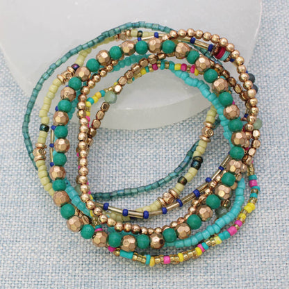 Summer Splash Bead Stretch Bracelet Set