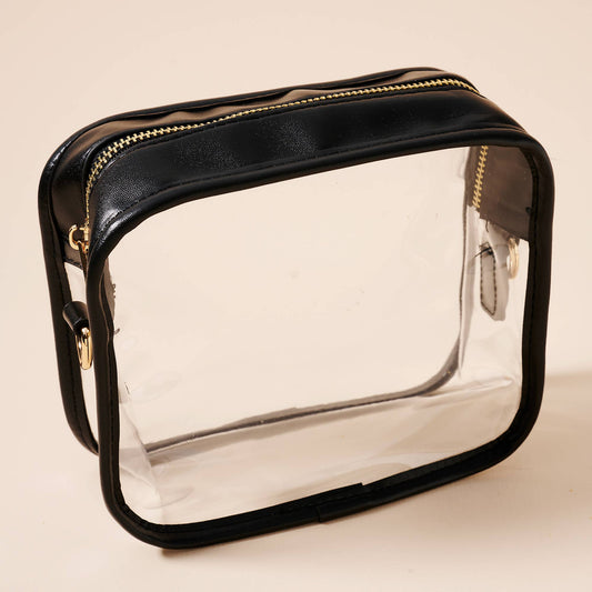Clear Gameday Crossbody Bag – Stadium Approved: Black