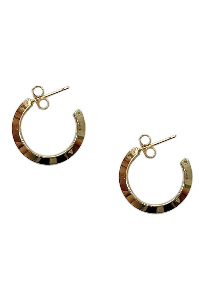 14K Gold Dipped Post Hoop: Gold / 3cm