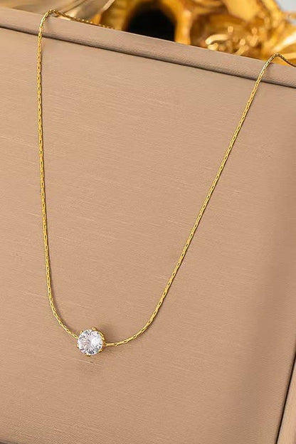 18K STAINLESS STEEL TARNISH FREE CLASSIC NECKLACE: GOLD