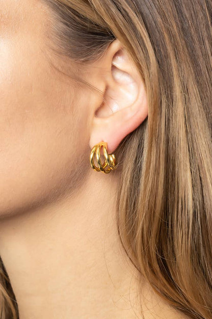 14K Gold Dipped Post: White Gold
