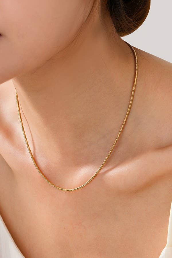 STAINLESS STEEL WATERPROOF TARNISH FREE NECKLACE BOX: Gold