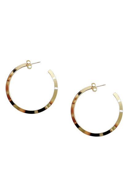 14K Gold Dipped Post Hoop: Gold / 3cm