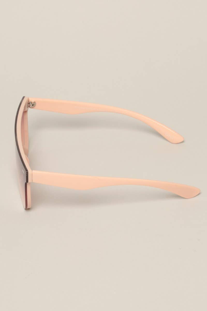 Women's Flat Top Shield Round Sunglasses