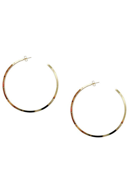 14K Gold Dipped Post Hoop: Gold / 3cm