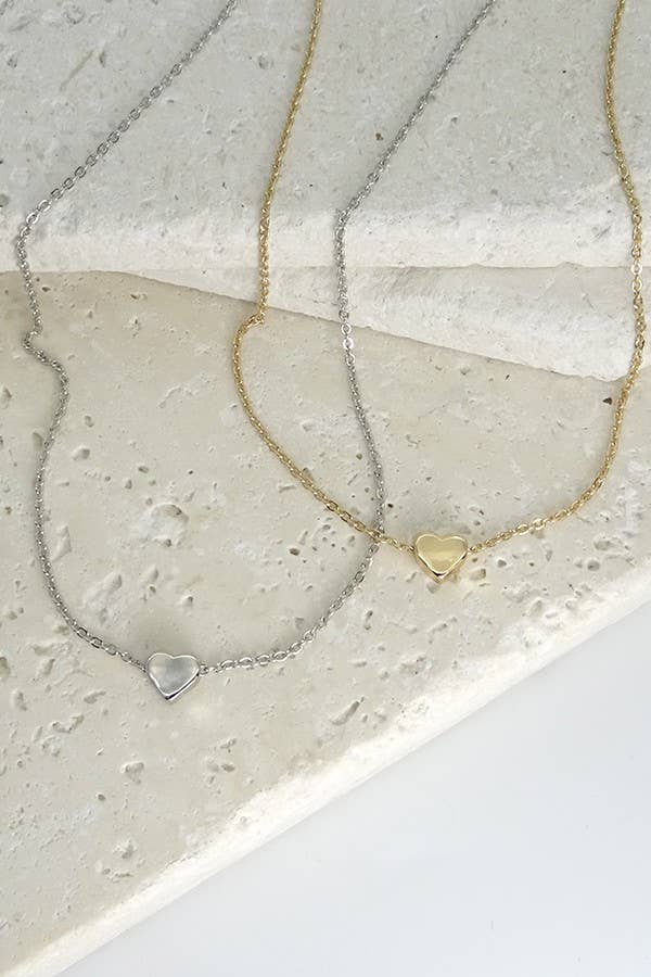 Classic Mini Heart Necklace: SILVER