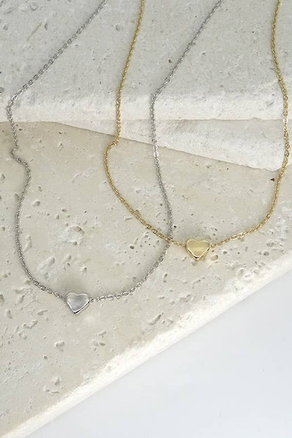 Classic Mini Heart Necklace: SILVER