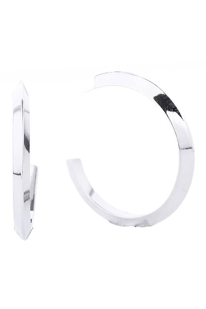 14K Gold Dipped Post Hoop: White Gold / 3cm