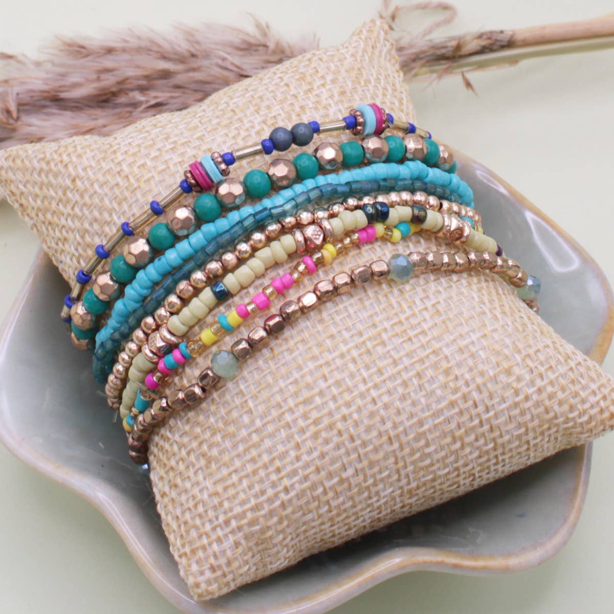 Summer Splash Bead Stretch Bracelet Set