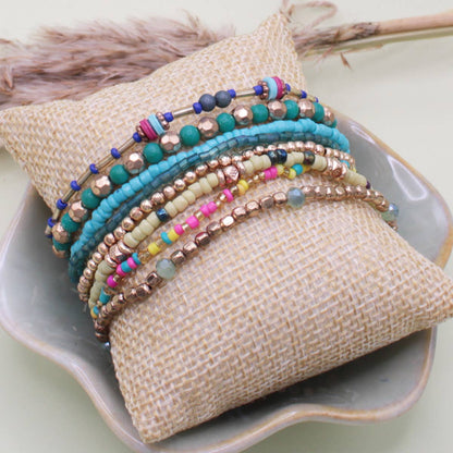 Summer Splash Bead Stretch Bracelet Set