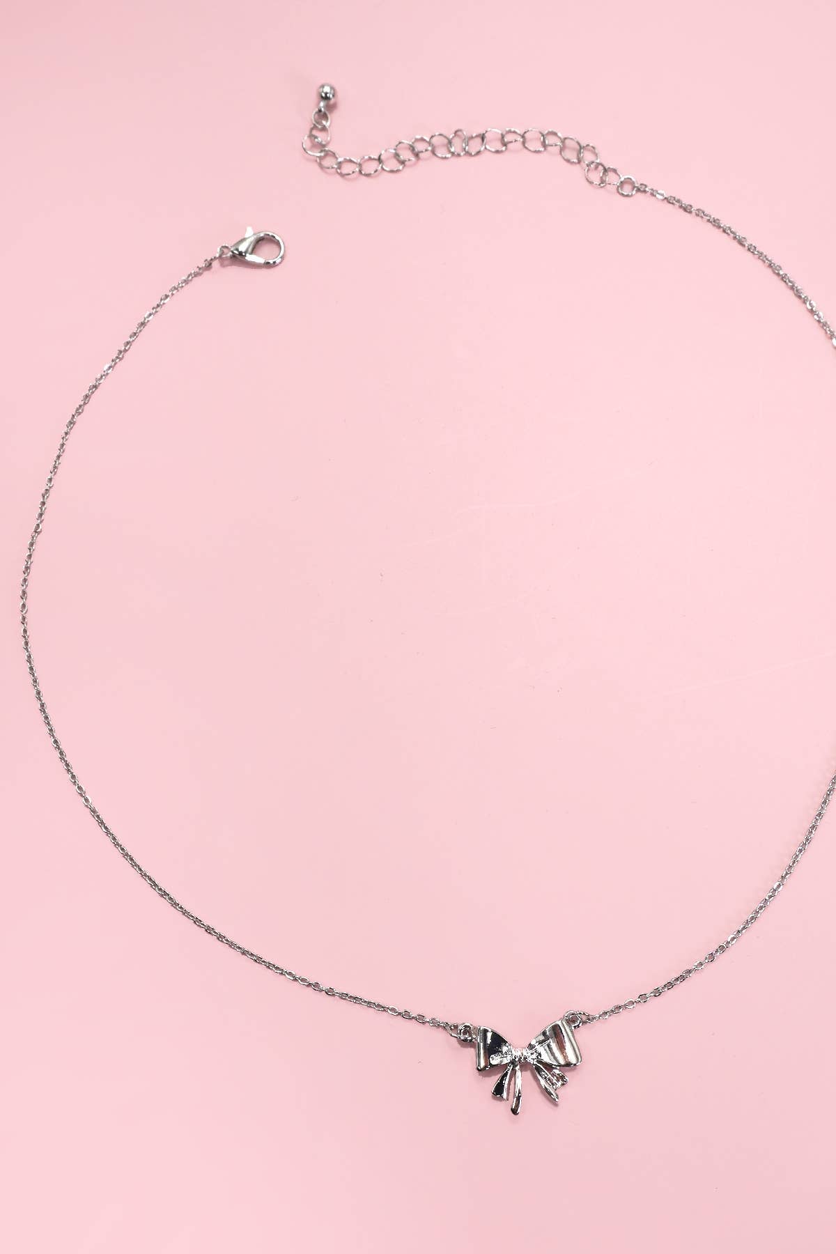 MINI BOW RIBBON NECKLACE: Gold