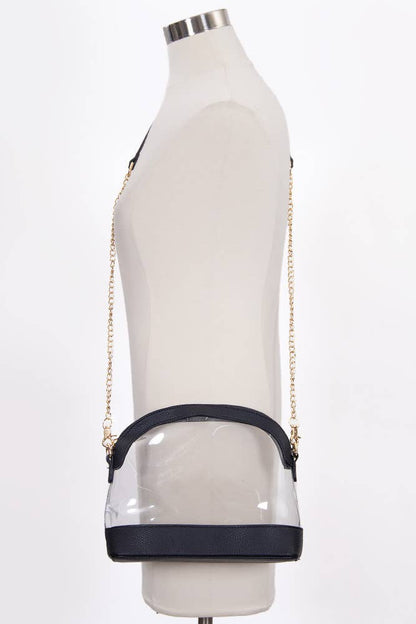 Clear Stadium Concert Bag: Black