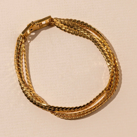 18K Gold Plated Stainless Steel Chain Bracelet