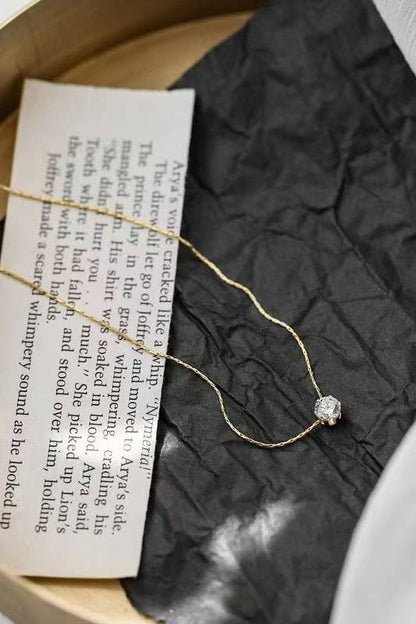 18K STAINLESS STEEL TARNISH FREE CLASSIC NECKLACE: GOLD