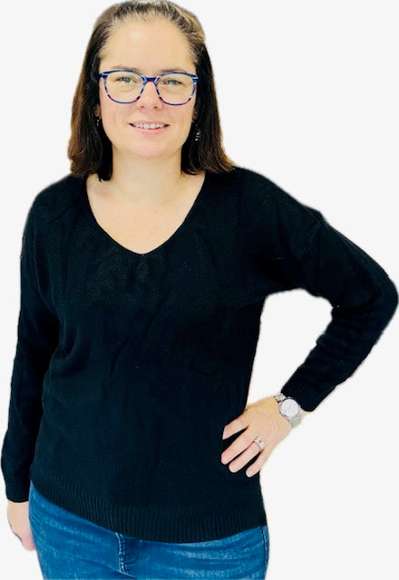 V-Neck Black Sweater