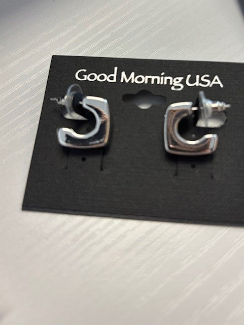 Silver Square Chuck Earring