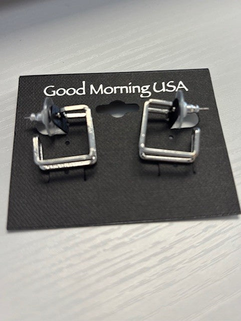 Silver Square Earring