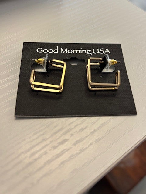 Gold Square Earring