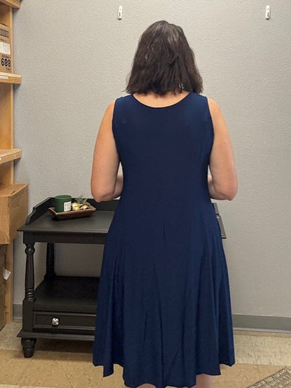 Sleeveless Dress - Navy