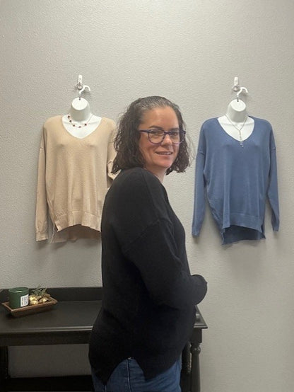 V-Neck Black Sweater