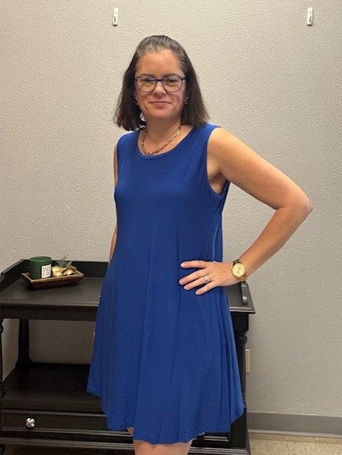 Sleeveless Dress - Royal