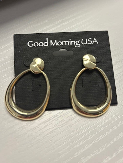 Gold Door Knocker Earring