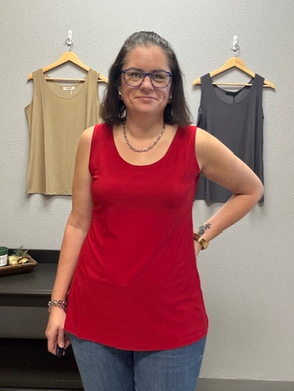 Layering Tank Top - Burgandy Red