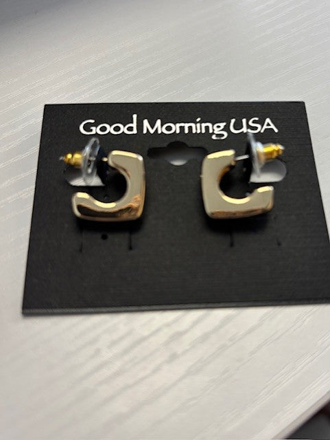 Gold Square Chunk Earring