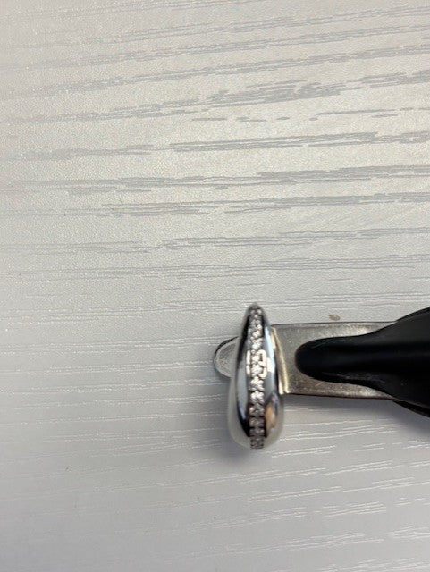 Silver Hoop Clasp Earring