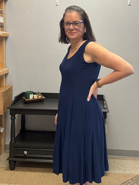 Sleeveless Dress - Navy