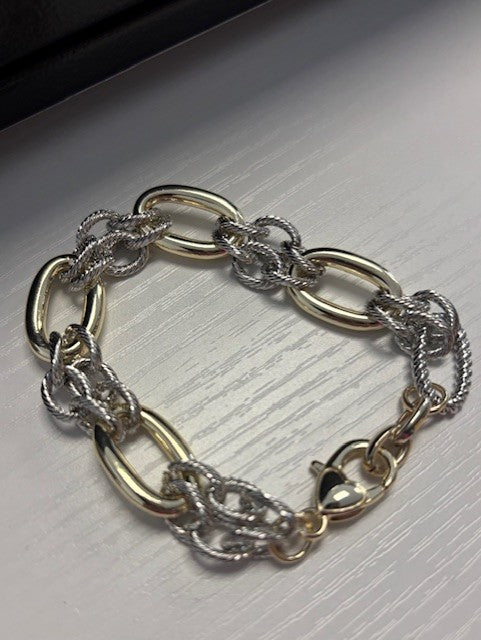 Two Tone Link Bracelet