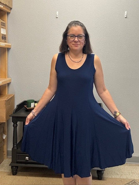 Sleeveless Dress - Navy
