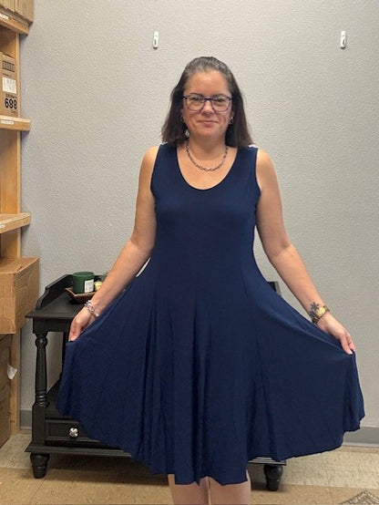 Sleeveless Dress - Navy