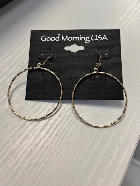 Gold Dainty Post Circle Earring