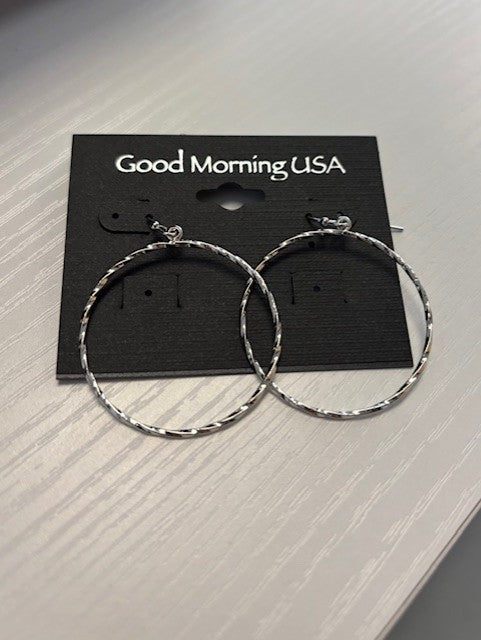 Silver Dainty Post Circle Earring