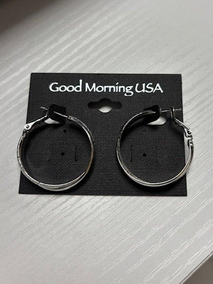 Gold Textured Hoop Earring