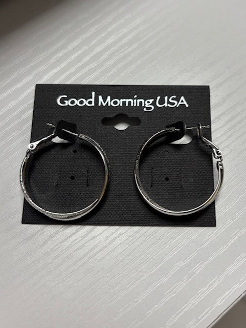 Gold Textured Hoop Earring