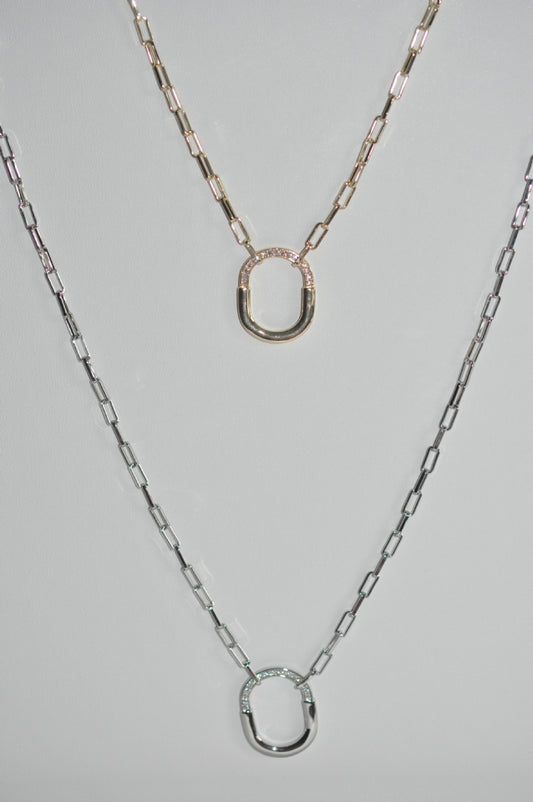 Gold Lock Pendant Necklace