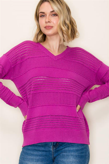 V-Neck - Magenta