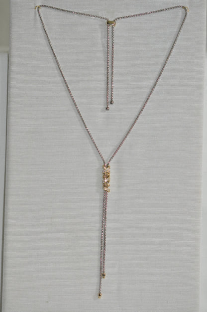 Two Tone Slide Lock Necklace