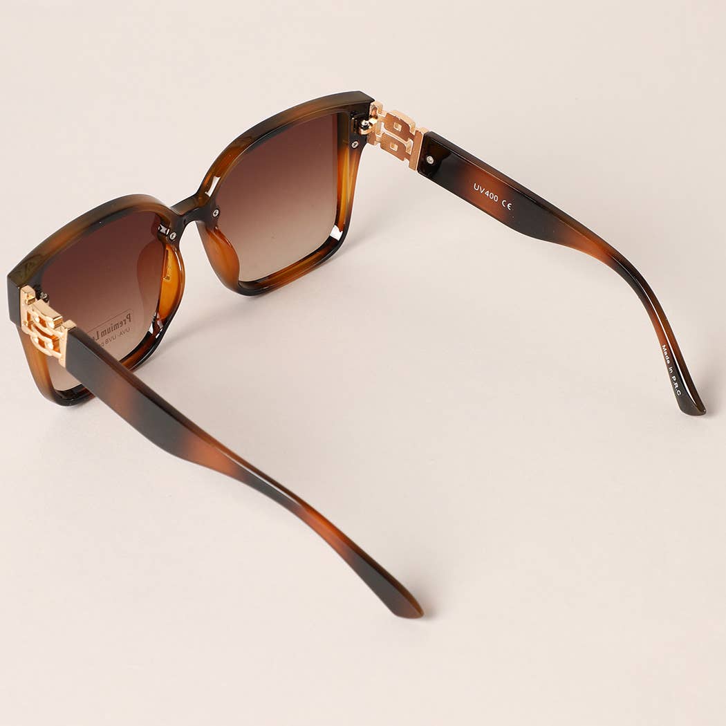 Colored Frame Squircle Shape Frame Sunglasses